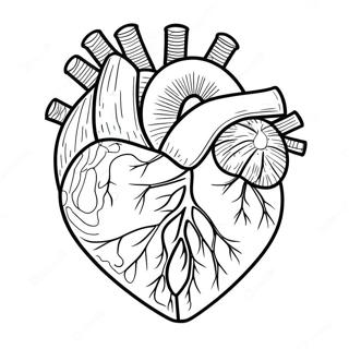 Gedetailleerde Hart Anatomie Kleurplaat 3920-3130