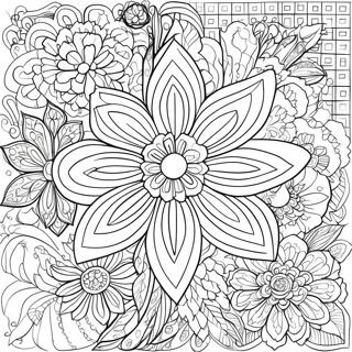 Hard Flower Coloring Pages