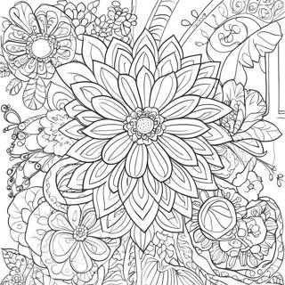 Intricate Hard Flower Coloring Page 39293-31058