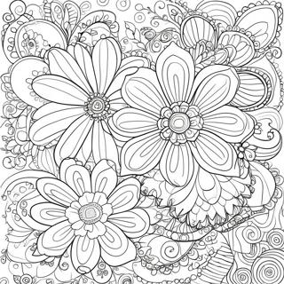 Intricate Hard Flower Coloring Page 39293-31060