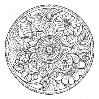 Detailed Floral Mandala Coloring Page 39294-31066