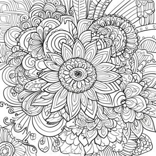 Detailliertes Florales Mandala-Ausmalbild 39294-31068