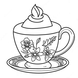 Teacup Coloring Pages