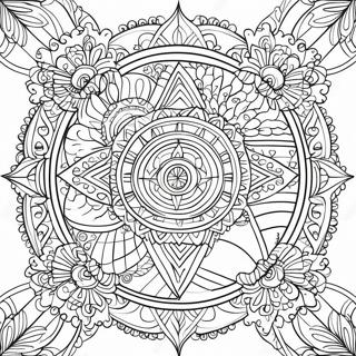 Intricate Sacred Geometry Patterns Coloring Page 39324-31094