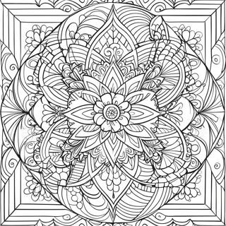 Intricate Sacred Geometry Patterns Coloring Page 39324-31095