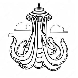 Seattle Kraken Logo Värityssivu 39353-31115