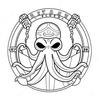 Seattle Kraken Logo Värityssivu 39353-31116