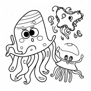 Spongebob Jellyfish Coloring Pages