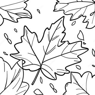 Autumn Maple Leaf Coloring Page 39384-31136