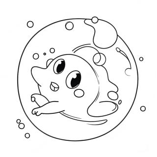 Cute Bubbles Floating Coloring Page 3941-3185