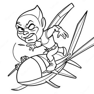 Menacing Green Goblin Flying On Glider Coloring Page 39424-31181