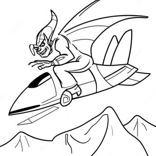 Menacing Green Goblin Flying On Glider Coloring Page 39424-31182