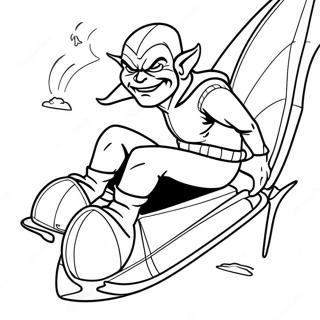 Menacing Green Goblin Flying On Glider Coloring Page 39424-31183