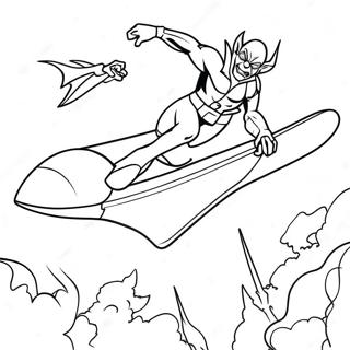 Menacing Green Goblin Flying On Glider Coloring Page 39424-31184