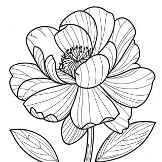 Peony Flower Coloring Page 39473-31210