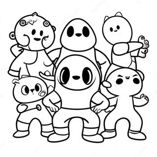 Colorful Gang Beasts Characters Coloring Page 39564-31284