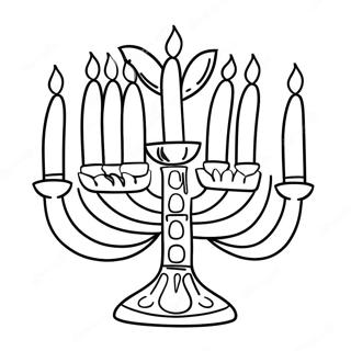 Hanukkah Menorah Kleurplaat 39573-31290