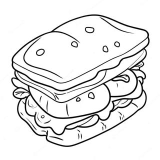 Heerlijke Sandwich Kleurplaat 39614-31324