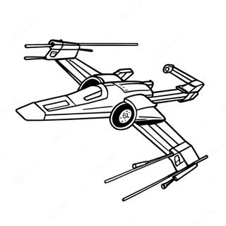 X-Wing Starfighter In Gevecht Kleurplaat 39624-31344