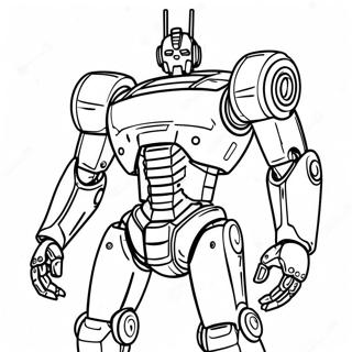 Futuristic Mecha Robot Coloring Page 39644-31354