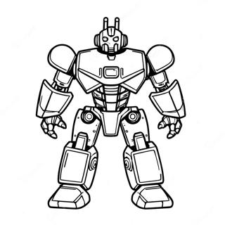 Futuristic Mecha Robot Coloring Page 39644-31355