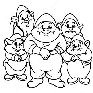 Seven Dwarfs Coloring Pages