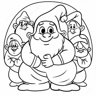 Seven Dwarfs Coloring Page 39663-31362