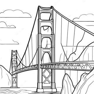 Golden Gate Bridge Coloring Pages