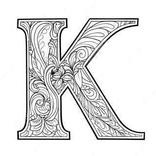 Letter K Coloring Page 3970-3158