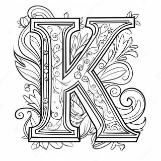 Letter K Coloring Page 3970-3159