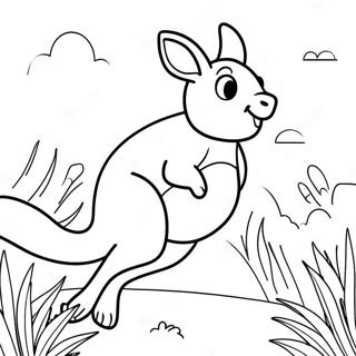 Kangaroo Jumping Coloring Page 3971-3162