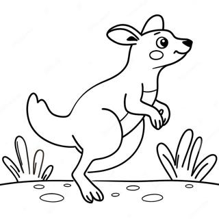 Kangaroo Jumping Coloring Page 3971-3164