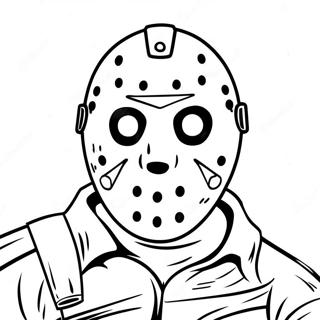 Friday The 13th Scary Jason Coloring Page 39773-31440