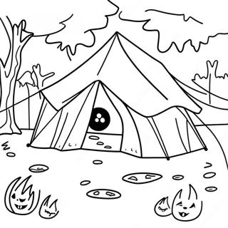 Creepy Friday The 13th Camp Crystal Lake Coloring Page 39774-31443