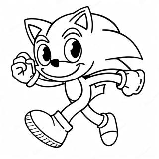 Sonic The Hedgehog Running Fast Coloring Page 39784-31458