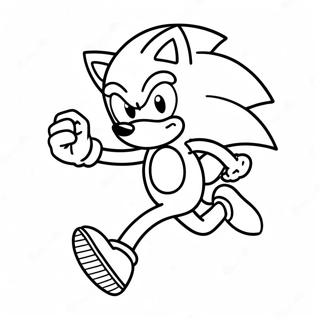 Sonic The Hedgehog Running Fast Coloring Page 39784-31459