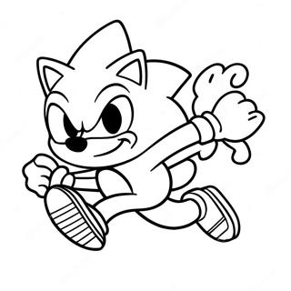 Sonic The Hedgehog Running Fast Coloring Page 39784-31460