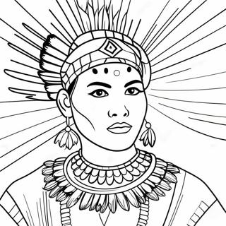 Traditional Cherokee Dancer Coloring Page 39824-31485