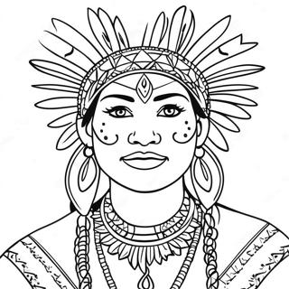 Traditional Cherokee Dancer Coloring Page 39824-31486