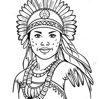 Traditional Cherokee Dancer Coloring Page 39824-31488