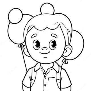 Aaron With Colorful Balloons Coloring Page 39884-31544