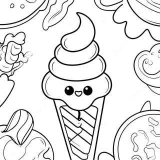 Cute Dairy Queen Ice Cream Cone Coloring Page 39894-31550