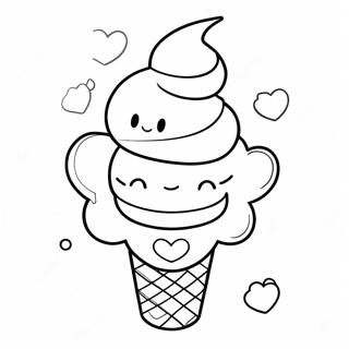 Cute Dairy Queen Ice Cream Cone Coloring Page 39894-31551