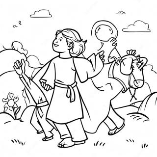 Joyful Bible Story Coloring Page 39914-31582