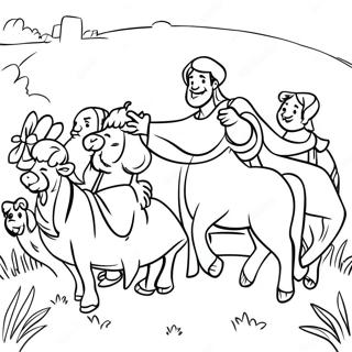 Joyful Bible Story Coloring Page 39914-31583