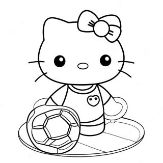 Hello Kitty Soccer Coloring Page 39933-31572