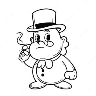 Cartoon Character Smoking Pipe Coloring Page 39944-31587