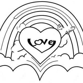 Colorful Love Is Love Rainbow Coloring Page 40014-31643