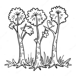 Colorful Truffula Trees Coloring Page 40034-31653