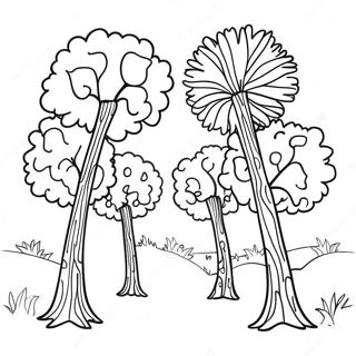 Colorful Truffula Trees Coloring Page 40034-31654